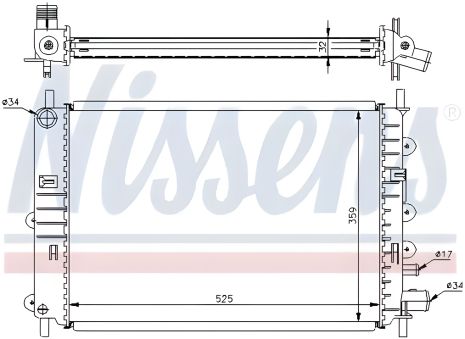 NISSENS радіатор охолодження двигуна FORD ESCORT (62217A) NISSENS радіатор охолодження двигуна FORD ESCORT (62217A)