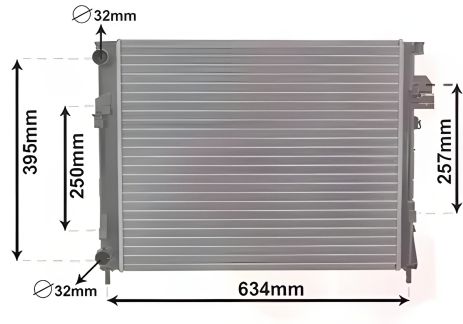 Радиатор охлаждения двигателя NISSAN PRIMASTAR, OPEL VIVARO, Van Wezel (43012303) Радиатор охлаждения двигателя NISSAN PRIMASTAR, OPEL VIVARO, Van Wezel (43012303)