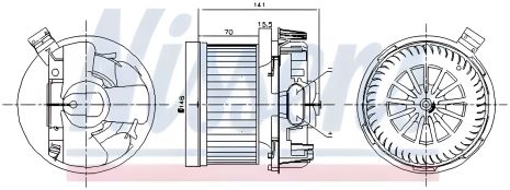 Вентилятор салона для DACIA LOGAN I 1.4/1.6, NISSENS (87267) Вентилятор салона для DACIA LOGAN I 1.4/1.6, NISSENS (87267)