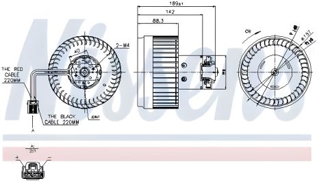 Салонный вентилятор VOLVO S60/ XC90, NISSENS (87036) Салонный вентилятор VOLVO S60/ XC90, NISSENS (87036)