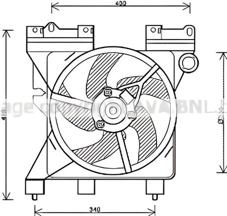 Двигуна вентилятор охолодження PEUGEOT PARTNER, CITROËN XSARA, AVA COOLING (CN7547)