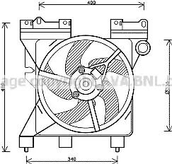 Вентилятор охлаждения двигателя PEUGEOT PARTNER, CITROËN XSARA, AVA COOLING (CN7547)