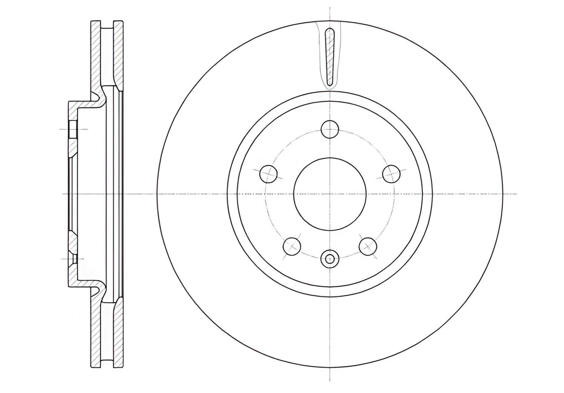 Тормозной диск CHEVROLET MALIBU/SAAB 9-5, REMSA (6128610) Тормозной диск CHEVROLET MALIBU/SAAB 9-5, REMSA (6128610)
