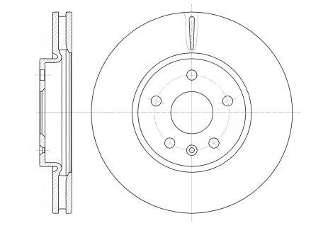 Гальмівний диск CHEVROLET MALIBU, SAAB 9-5, REMSA (6128610)