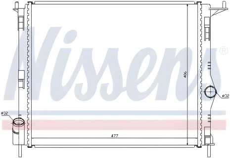 Охолодження двигуна радіатор LADA LARGUS, RENAULT LOGAN, NISSENS (637609) Охолодження двигуна радіатор LADA LARGUS, RENAULT LOGAN, NISSENS (637609)