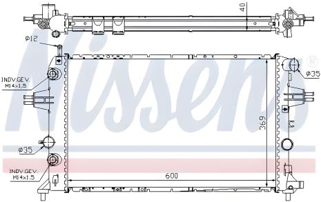 Радіатор охолодження двигуна NISSENS VAUXHALL ASTRA, OPEL ASTRA (63003A)