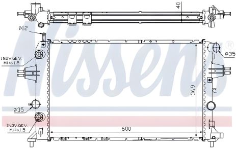 Двигательный радиатор VAUXHALL ASTRA, OPEL ASTRA, NISSENS (63003A) Двигательный радиатор VAUXHALL ASTRA, OPEL ASTRA, NISSENS (63003A)