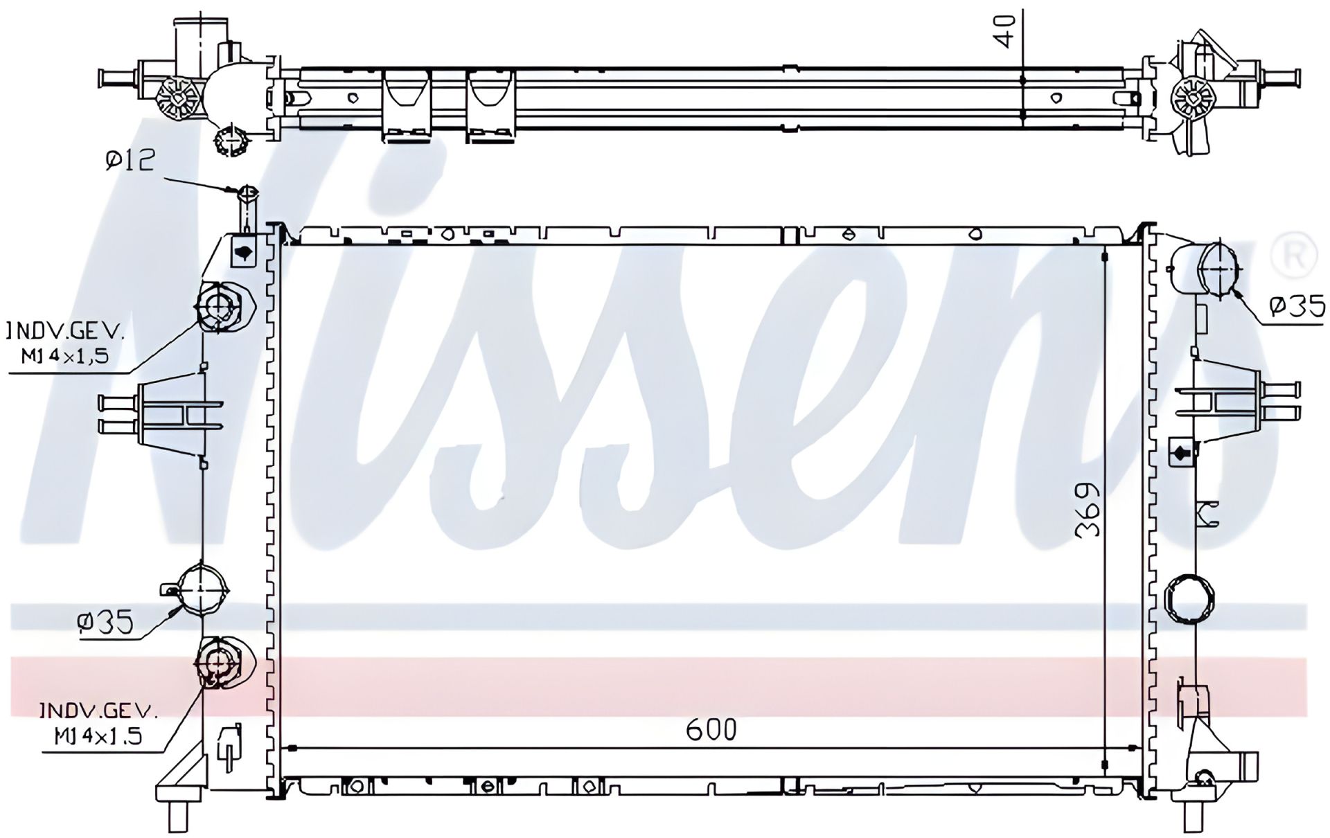 Двигательный радиатор VAUXHALL ASTRA, OPEL ASTRA, NISSENS (63003A) Двигательный радиатор VAUXHALL ASTRA, OPEL ASTRA, NISSENS (63003A)