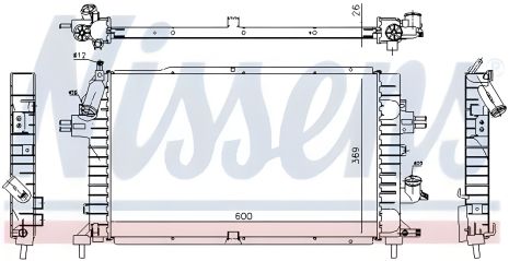 Радиатор охлаждения двигателя VAUXHALL ASTRAVAN, OPEL ASTRA, NISSENS (63029A)