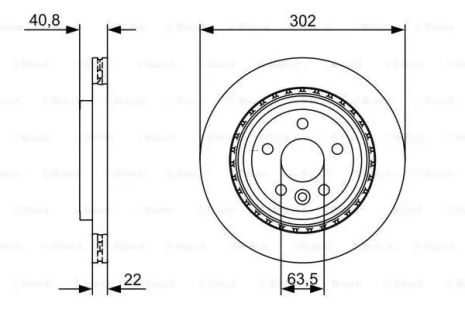 Диск тормозной VOLVO V60, BOSCH (0986479398)