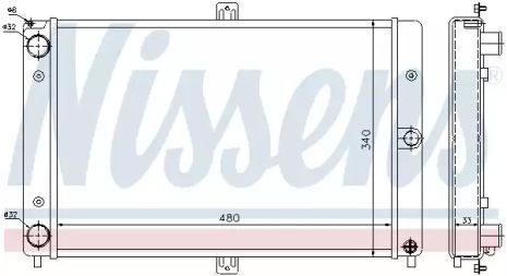 Радіатор охолодження двигуна LADA SAMARA, NISSENS (62351)