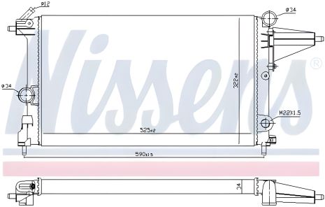 Радиатор охлаждения двигателя OPEL CAVALIER, OPEL VECTRA, NISSENS (632231) Радиатор охлаждения двигателя OPEL CAVALIER, OPEL VECTRA, NISSENS (632231)