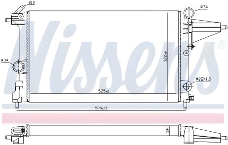 Радіатор охолодження двигуна для OPEL CAVALIER, OPEL VECTRA від NISSENS (632231) Радіатор охолодження двигуна для OPEL CAVALIER, OPEL VECTRA від NISSENS (632231)