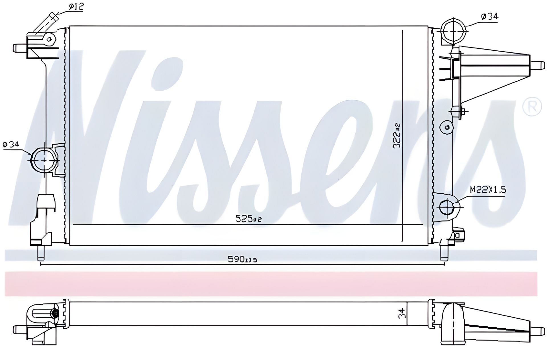 Радіатор охолодження двигуна для OPEL CAVALIER, OPEL VECTRA від NISSENS (632231) Радіатор охолодження двигуна для OPEL CAVALIER, OPEL VECTRA від NISSENS (632231)