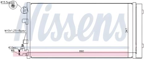 Радіатор кондиціонера для RENAULT MEGANE, NISSENS (940160)