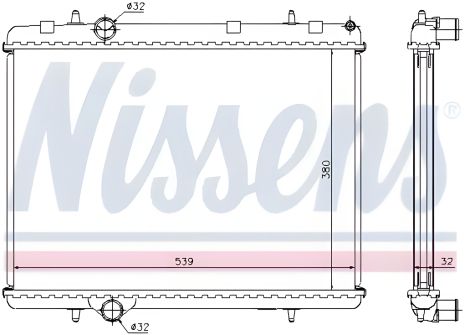 Радіатор двигуна охолодження PEUGEOT PARTNER, CITROËN XSARA, NISSENS (636006) Радіатор двигуна охолодження PEUGEOT PARTNER, CITROËN XSARA, NISSENS (636006)