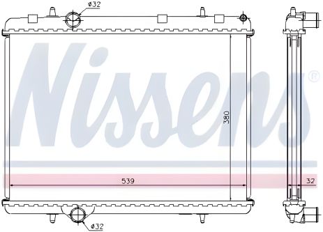 Двигательный радиатор охлаждения PEUGEOT PARTNER, CITROËN XSARA, NISSENS (636006) Двигательный радиатор охлаждения PEUGEOT PARTNER, CITROËN XSARA, NISSENS (636006)