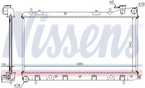 Авторадиатор охлаждения двигателя SUBARU IMPREZA, NISSENS (67704A) Авторадиатор охлаждения двигателя SUBARU IMPREZA, NISSENS (67704A)