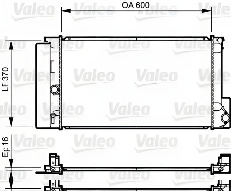 Радиатор охлаждения двигателя TOYOTA COROLLA, VALEO (735250)