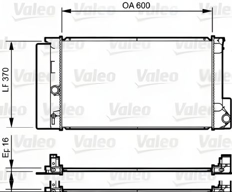 Радіатор охолодження двигуна TOYOTA COROLLA, VALEO (735250)