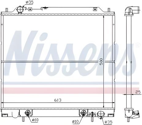 Охолодження двигуна радіатор MITSUBISHI DELICA, NISSENS (62855) Охолодження двигуна радіатор MITSUBISHI DELICA, NISSENS (62855)
