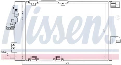 Конденсор кондиционера для CHEVROLET ASTRA/OPEL ASTRA, NISSENS (94384)