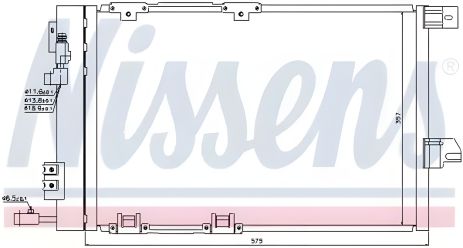 Конденсор кондиціонера радіатор CHEVROLET ASTRA, OPEL ASTRA, NISSENS (94384)