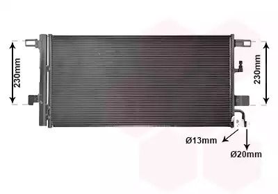 Радиатор, конденсор кондиционера AUDI A4, Van Wezel (03015703)