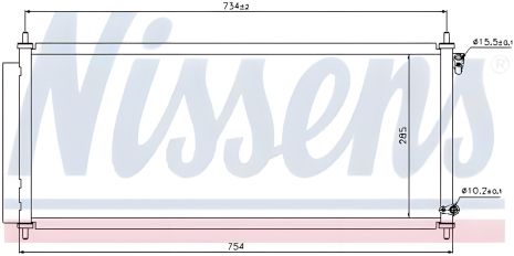Конденсор кондиціонера радіатор HONDA JAZZ, NISSENS (940051)
