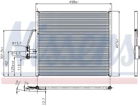 Конденсор кондиціонера для BMW 5, виробник NISSENS (94274)