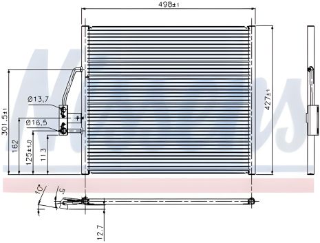 Конденсор кондиціонера для BMW 5, виробник NISSENS (94274) Конденсор кондиціонера для BMW 5, виробник NISSENS (94274)