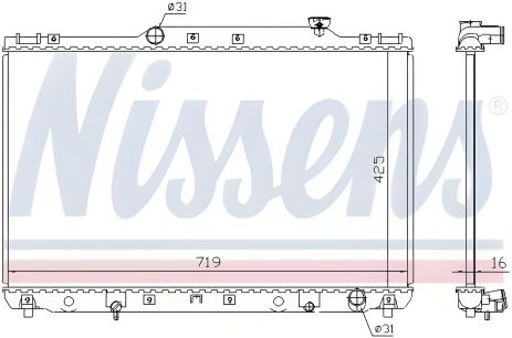 Охолоджувальний радіатор для двигуна TOYOTA CAMRY, NISSENS (64769A) Охолоджувальний радіатор для двигуна TOYOTA CAMRY, NISSENS (64769A)