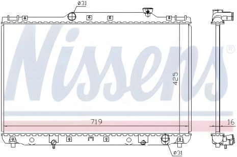 Охлаждающий радиатор двигателя TOYOTA CAMRY, NISSENS (64769A)