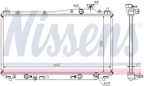 Двигательный радиатор для HONDA CIVIC, NISSENS (68115) Двигательный радиатор для HONDA CIVIC, NISSENS (68115)