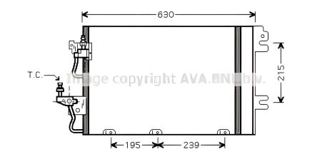 Конденсор кондиционера для OPEL ASTRAVAN, OPEL ASTRA от AVA COOLING (OL5366D)