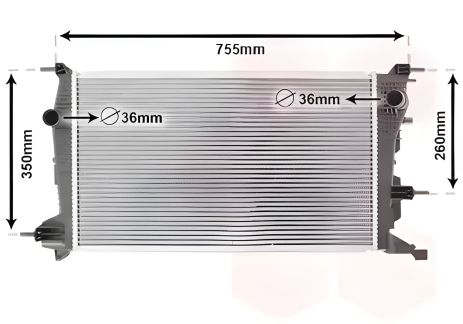 Радиатор двигателя RENAULT MEGANE, Van Wezel (43002410) Радиатор двигателя RENAULT MEGANE, Van Wezel (43002410)