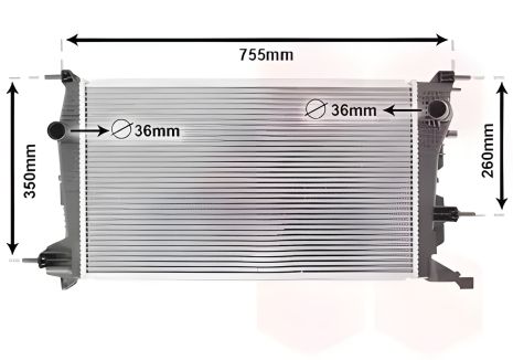 Радиатор двигателя RENAULT MEGANE, Van Wezel (43002410) Радиатор двигателя RENAULT MEGANE, Van Wezel (43002410)