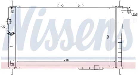 Двигатель охлаждающий радиатор DAEWOO ARANOS, NISSENS (61656)