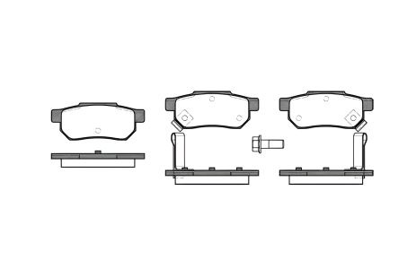 Комплект тормозных колодок дискового тормоза HONDA ACCORD V, LOTUS ELISE, REMSA (023302)