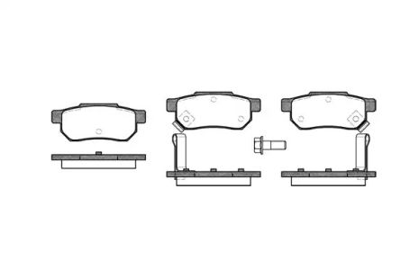 Комплект гальмівних колодок, дискове гальмо HONDA ACCORD V, LOTUS ELISE, REMSA (023302)