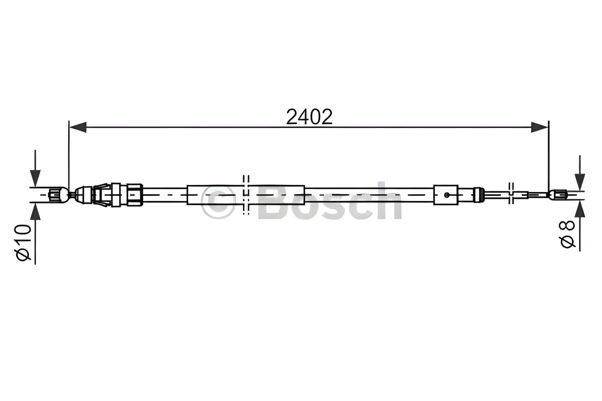 Трос ручного гальма для PEUGEOT PARTNER та CITROËN BERLINGO, BOSCH (1987482276) Трос ручного гальма для PEUGEOT PARTNER та CITROËN BERLINGO, BOSCH (1987482276)
