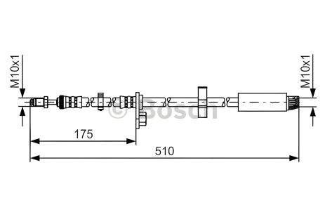 Гальмівний шланг FIAT SCUDO, PEUGEOT EXPERT, BOSCH (1987481453)