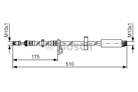 Гальмівний шланг FIAT SCUDO, PEUGEOT EXPERT, BOSCH (1987481453)