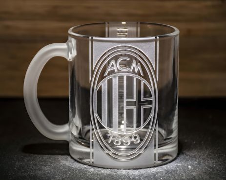 ФК Милан FC Milan чашка с гравировкой и лозунгом SandDecor
