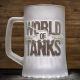 Бокал з гравіюванням для пива World of Tanks Гра танки, матовий SandDecor