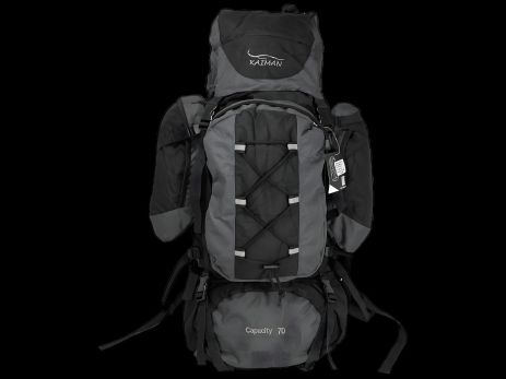 Рюкзак туристический анатомический, 80 л, черный с серым Рюкзак туристический анатомический, 80 л, черный с серым