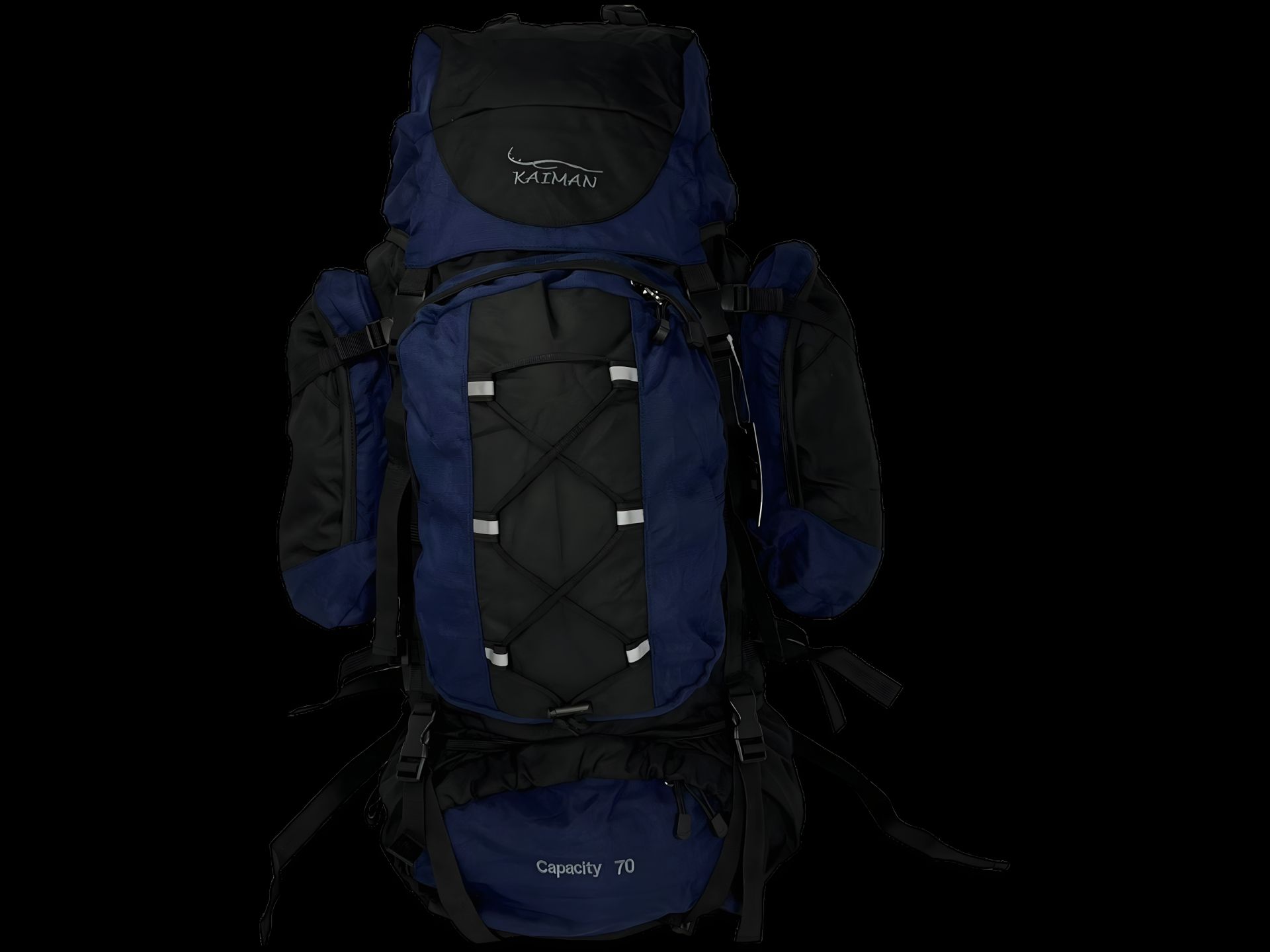 Туристичний рюкзак, чорний з синім, 80 л, з анатомічною спинкою Туристичний рюкзак, чорний з синім, 80 л, з анатомічною спинкою