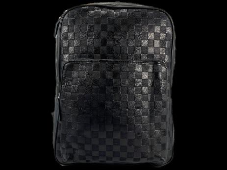 Міцний міський рюкзак на три відділення, екошкіра, кріплення на валізу Міцний міський рюкзак на три відділення, екошкіра, кріплення на валізу