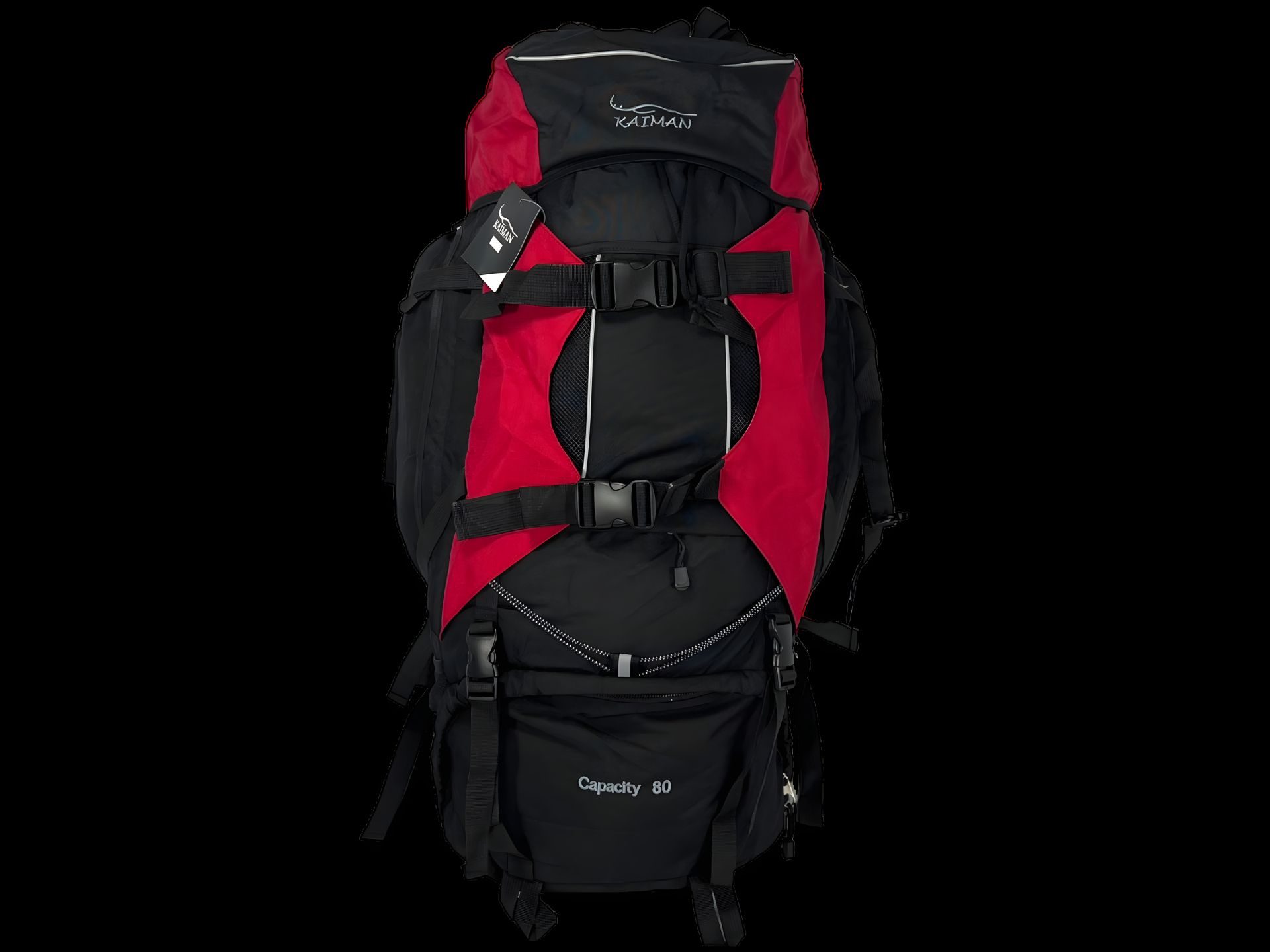 Рюкзак туристичний з анатомічною спинкою (80 л, чорно-червоний) Рюкзак туристичний з анатомічною спинкою (80 л, чорно-червоний)