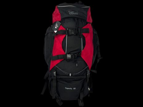 Рюкзак туристичний з анатомічною спинкою (80 л, чорно-червоний) Рюкзак туристичний з анатомічною спинкою (80 л, чорно-червоний)